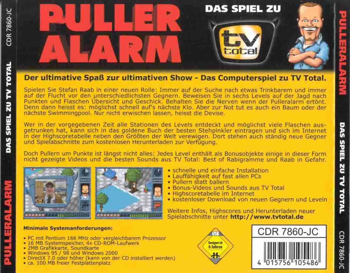 puller alarm das spiel zu tv total back